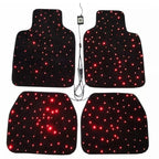 4pcs Starlight Floor Mats, LED Car Mats, Starry Sky Design Luminous Carpet, Universal Fit Anti-Slip Waterproof Starlight Mats for Cars, SUVs, Trucks for BMW Mercedes-Benz Audi Volkswagen Opel Peugeot Renault Citroen Toyota Le