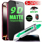 3-5Pcs For Apple iPhone 17 Pro Max Air 16 Plus 15 14 13 12 Mini 11 XS X XR Matte Anti-Spy Screen Protective Tempered Glass 9H
