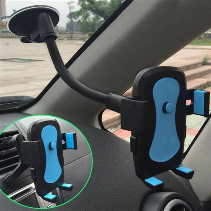 New Car Phone Holder Bracket Mount Cup Holder Universal Car Mount Mobile Suction Windshield Phone Locking Car-Accessories CM World