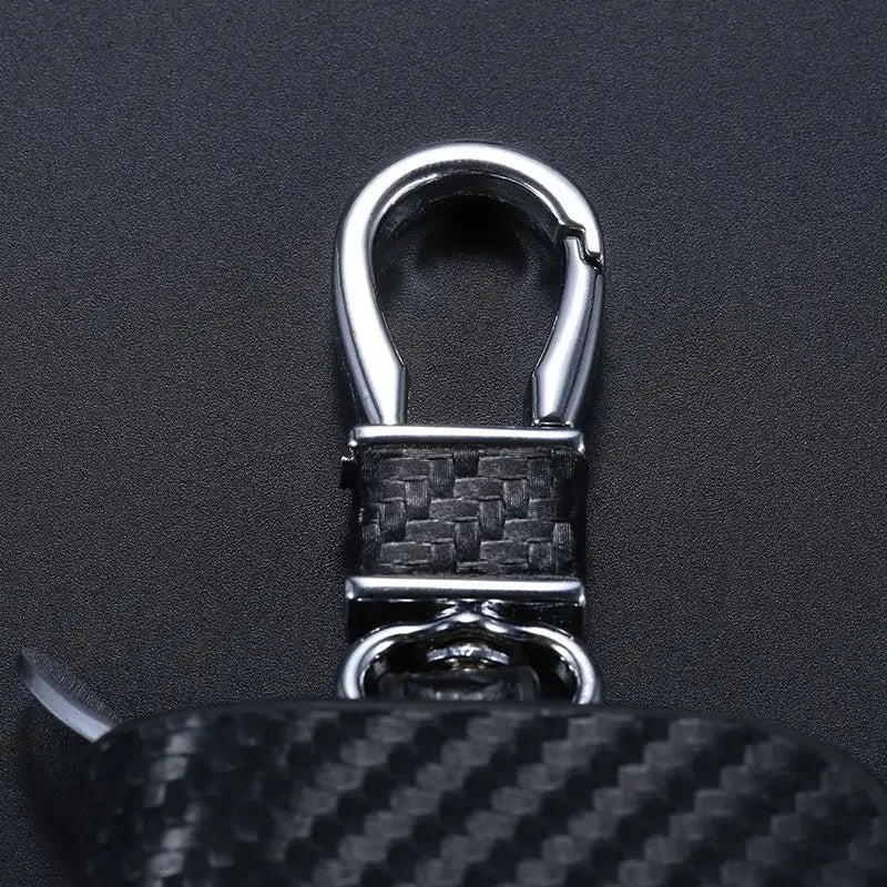 Leather Car Key Keychain Covers Zipper Key Case Bag With Car Logo Car-styling Auto Accessories 2024