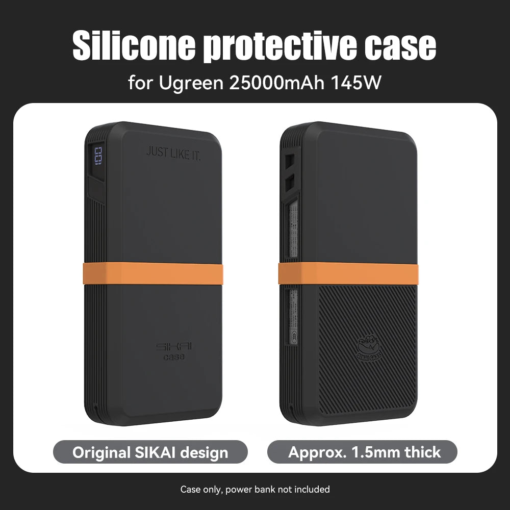 Dustproof Protective Cover Travel Silicone Case for Ugreen Laptop PowerBank Shockproof Cover for UGREEN 145W 25000mAh Power Bank