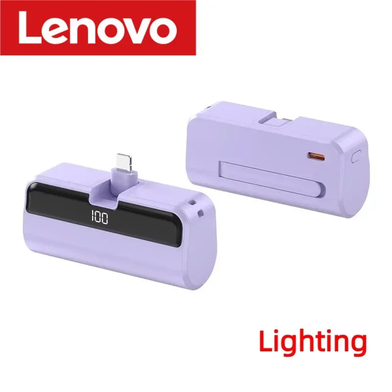 Lenovo 500000mAh Mini Capsule Power Bank Fast Charge High Capacity Powerbank Portable External Battery for iPhone Huawei Samsung