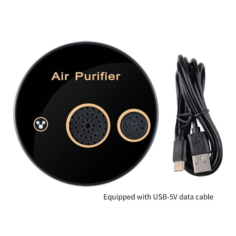 Car air purifier dual core portable, removes formaldehyde, second-hand smoke, and eliminates odor molecules CM World
