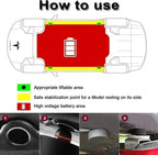 4pcs For Tesla Model X/S/3 Black RubberJackLifting Point Pad AdaptersPremiumStyling Enhanced Protection Easy Jacking Support Pad CM World