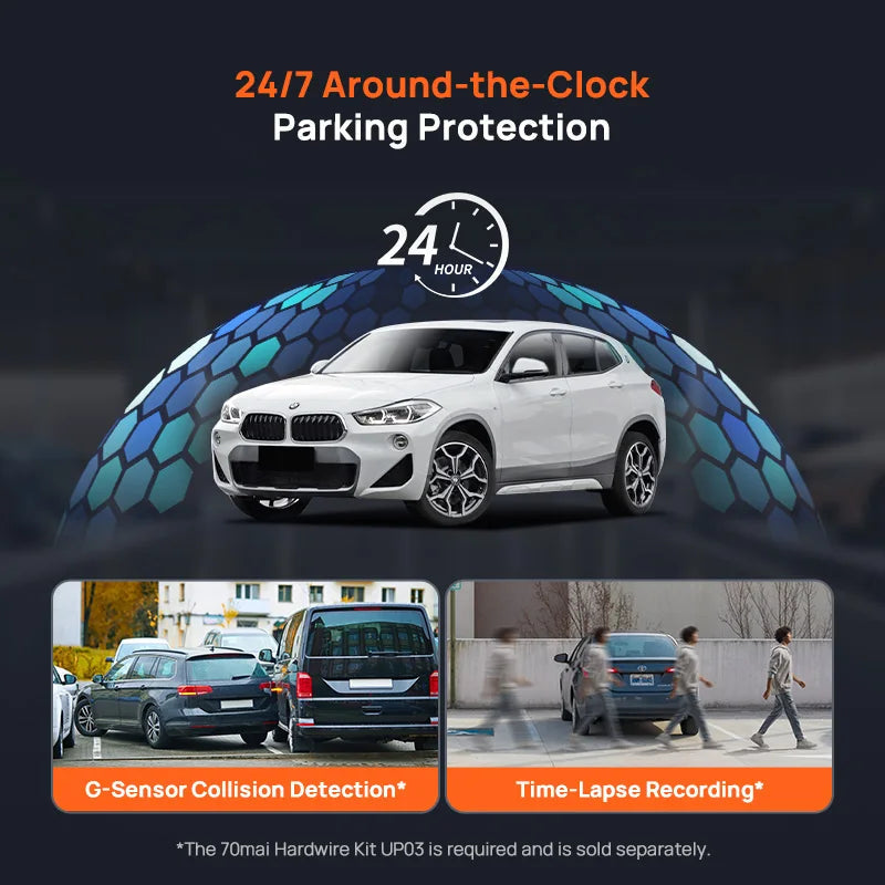 70mai 4K Dash Cam A800SE Upgraded Version of 70mai A800S Voice Control Supercapatior GPS ADAS Car DVR 70mai A800SE UHD Wifi 6 Car Mobile World