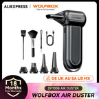 WOLFBOX DF100(MF100-BLACK) Blower Powerful Wireless Air Blower Air Duster 3-Speed Adjustable Mini Blower for Car/PC/Home/Outdoor CM World