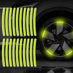 20PCS Reflective Stickers For Car Wheels Night Fluorescent Tire Safety Warning Stickers Personalized Decorative Car Stickers Car Mobile World