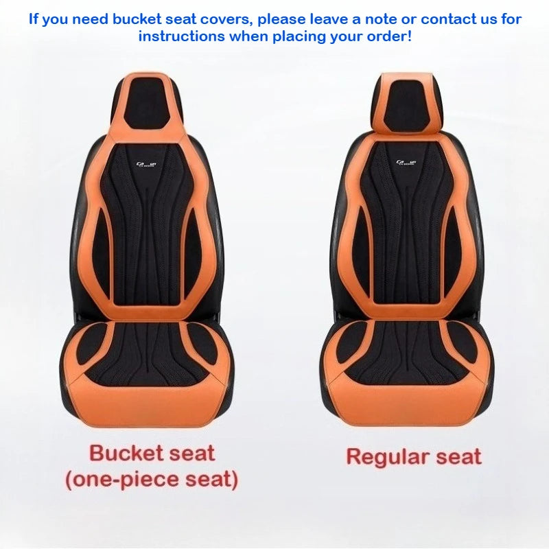 Luxury Suede Leather Car Seat Cover Full Set Non Slip Seat Cushion Car Accessories Interior Universal Car Seat Protective Covers CM World