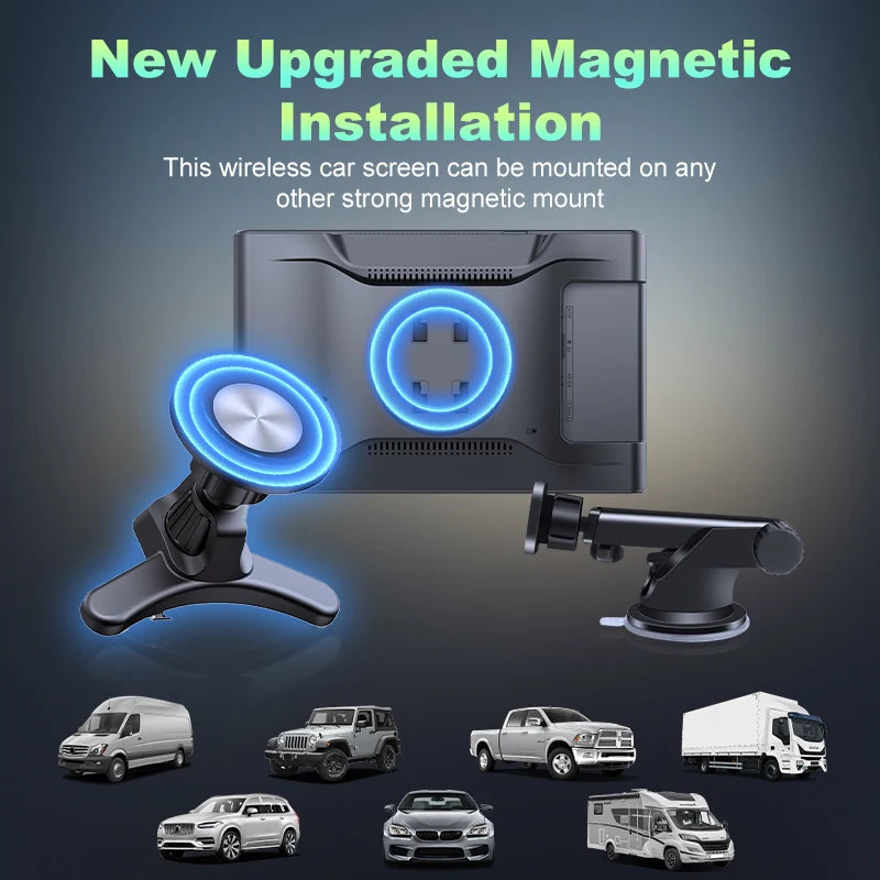 Jansite 7" Portable Multimedia Player Carplay AI Screen IPS Screen GPS Navigation Bluetooth Support Horizontal/Vertical Screen CM World