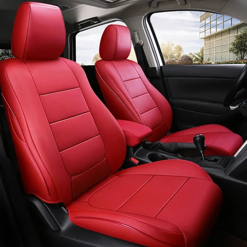 For Mazda 3 6 CX-5 CX-30 Custom Fit Car Seat Covers Accessories Full Covered Top Quality Leather Full Set 2 Rows 5 Seat CM World