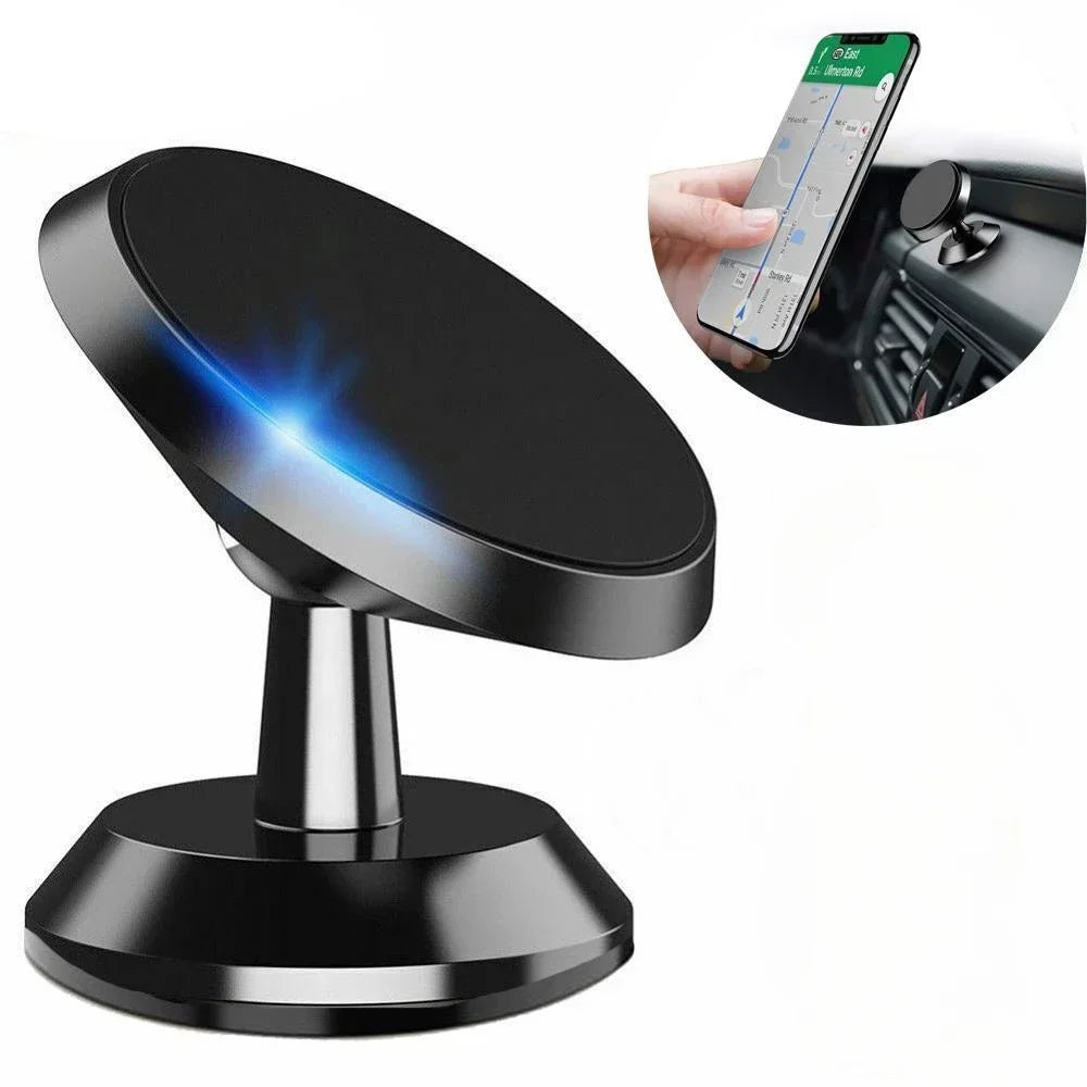 Metal Magnetic Car Phone Holder Magnet Mount Mobile Cell Phone Stand 360° Rotation Universal Cars Holder CM World