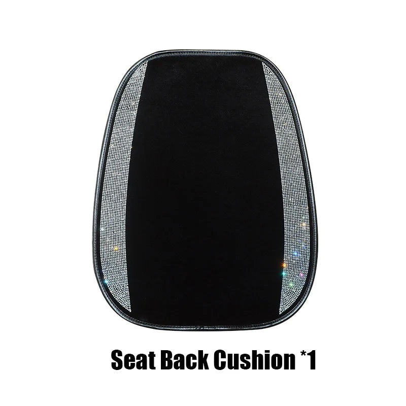 Universal Crystal Rhinestone White Diamond Car Interior Seat Covers Cushion Decoration For Women Ladies Gifts Auto Accessories CM World