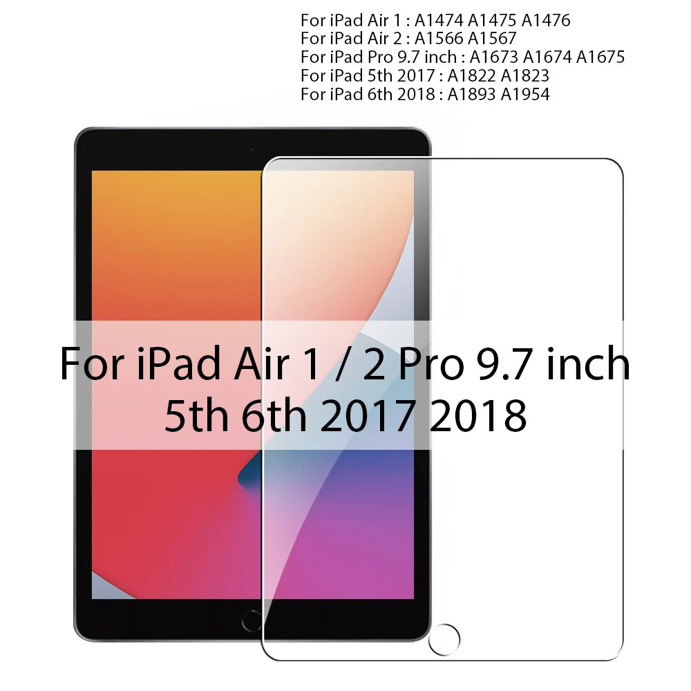Tempered Glass Screen Protector For Ipad Pro 13 11th M5 M4 2025 12.9 A16 Air 11 5 4 M3 M2 10 9 9th 10th Generation Mini 7 6 Film Car Mobile World