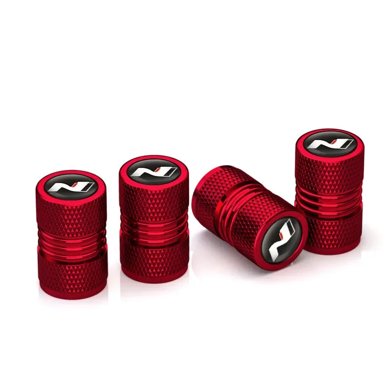 4 Pack Aluminum Alloy Car Wheel Tire Valve Cap Stem Cover for Hyundai i10 i20 i30 NLine Sonata Tucson Azera Elantra Veloster Kon