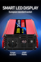 Inverter Pure Sine Wave  2500W/3500W/4500W/5000WDC 12V/24V to AC 220V 230V Voltage Transfer Converter Charging Adapter EU Socket CM World