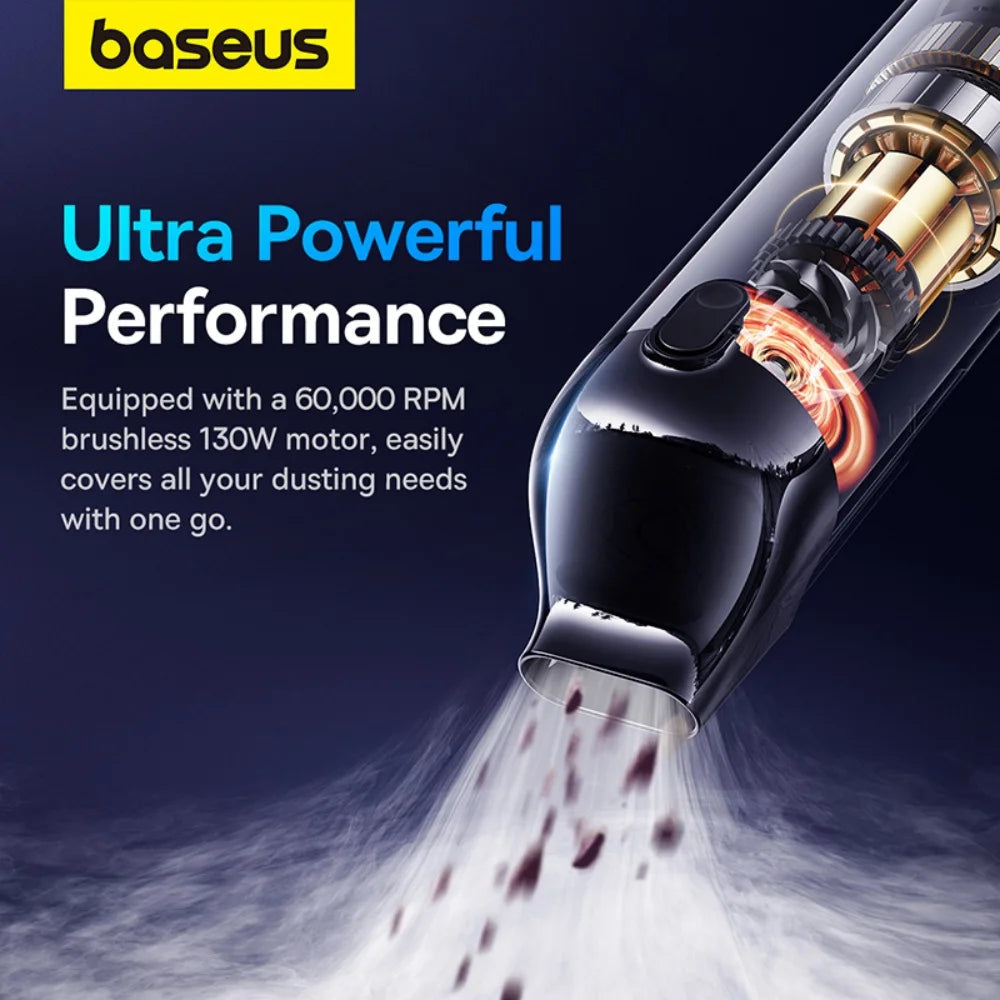 Baseus A5 16000Pa Wireless Car Vacuum Cleaner Powerful Portable Handheld Automotive Mini Vacuum Cleaner for Car Home PC Machine Car Mobile World