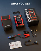 GOOLOO A3 3000A Peak Jump Starter with Air Compressor Portable Car Battery Booster for 9.0 Gas/6.5L Diesel Vehicles with 150PSI Auto-Shutoff