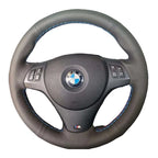 Car Steering Wheel Cover For BMW E81 E90 Pack M Sport M3 E91 E92 E93 E87 E82 E88 X1 E84 Hand-stitched Microfiber Leather