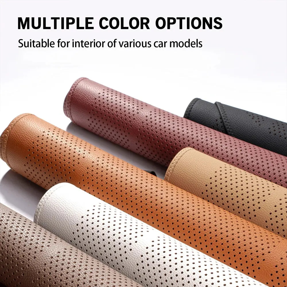 Universal Car Seat Cushion Leather Breathable Hole Summer Car Interior Car Seat Cover Four Seasons Automotive Parts Car Mobile World