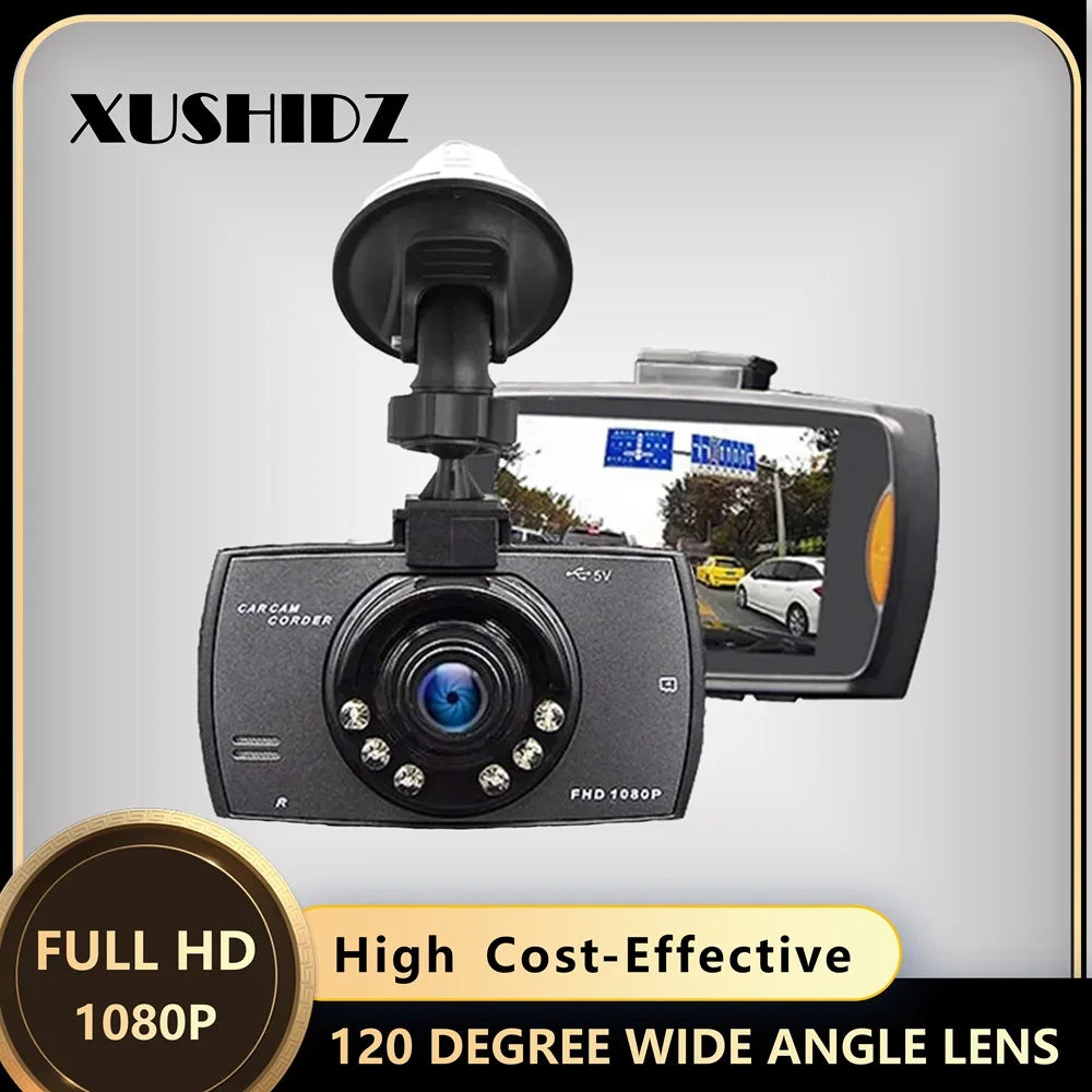 XUSHIDZ 1080P Dash Camera Car Camera Night Vision Vehicle Video Recorder Dashcam DVR Loop Recording Q02 High Cost- Effective Car Mobile World