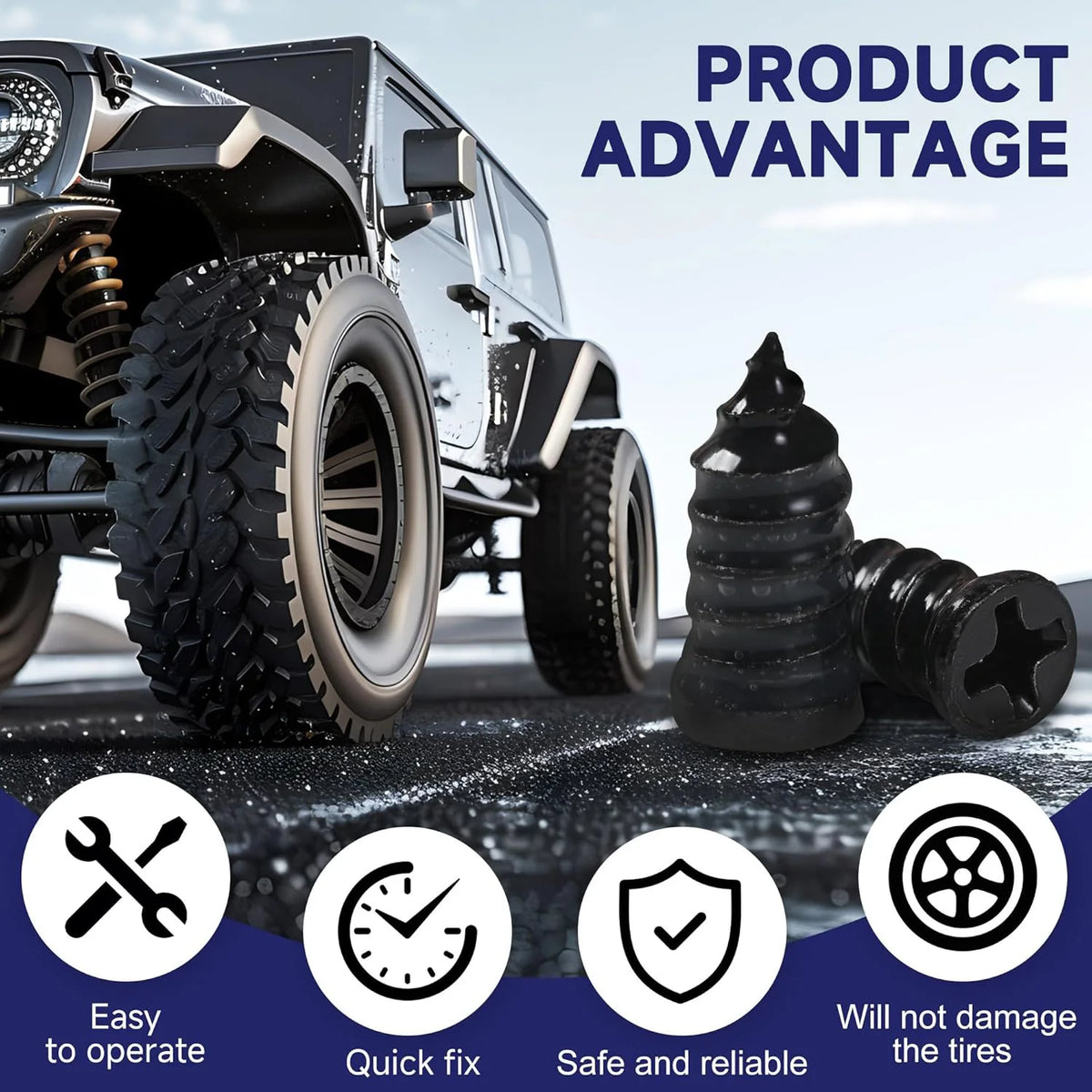 Easy DIY Spiral Tyre Repair Plugs Rubber Screw Nails Puncture Repair Tools for Car Motorcycle Bike Tubeless Tyres