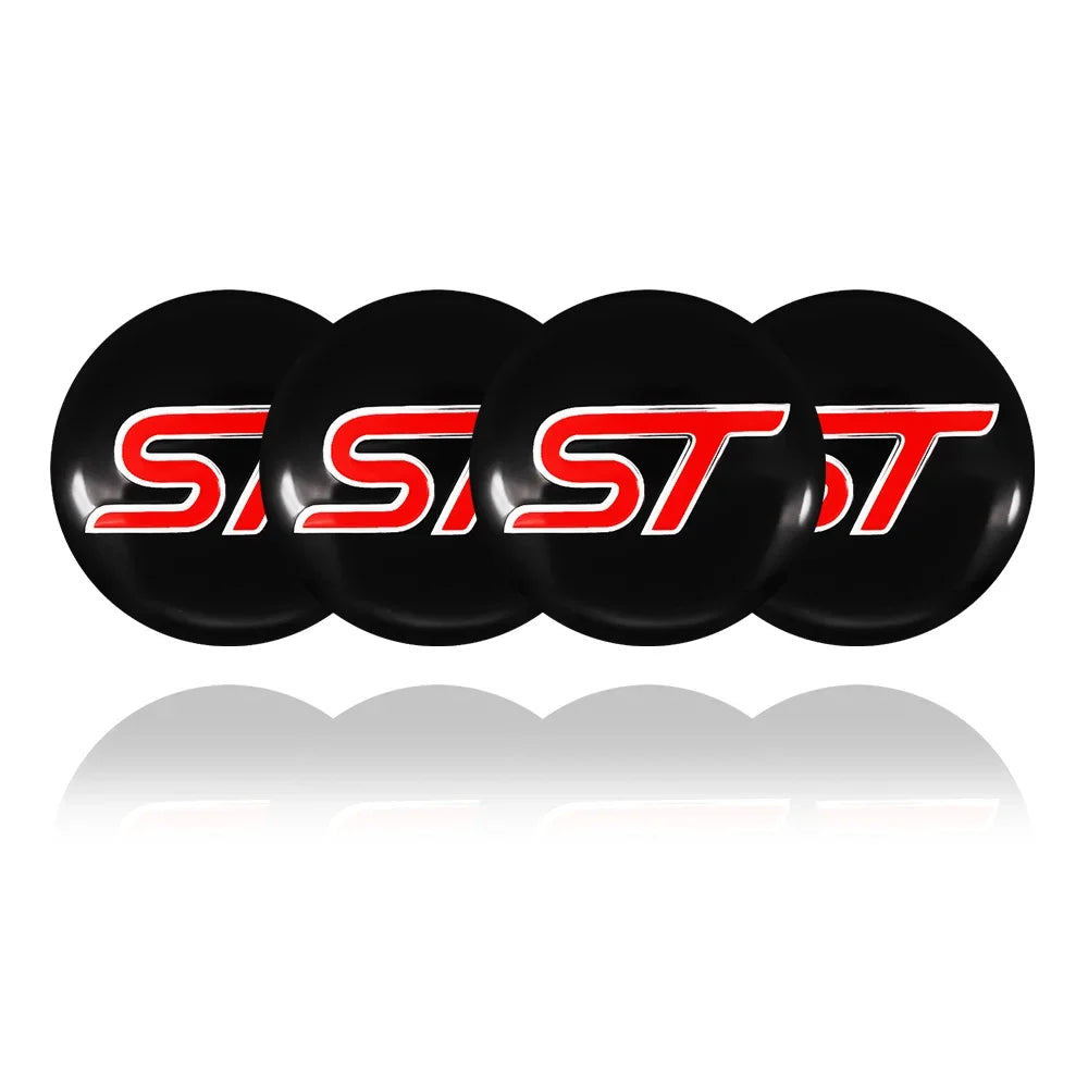 Waterproof 56mm Car Wheel Center Hub Cap Covers Sticker Rim Emblem Badge Decal for Ford Kuga Transit Mondeo Focus