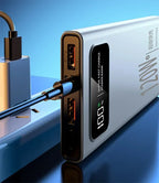 Lenovo 500000mAh Power Bank Super Fast Charging High Capacity Battery Digital Display Power Bank For iPhone Samsung Huawei Car Mobile World