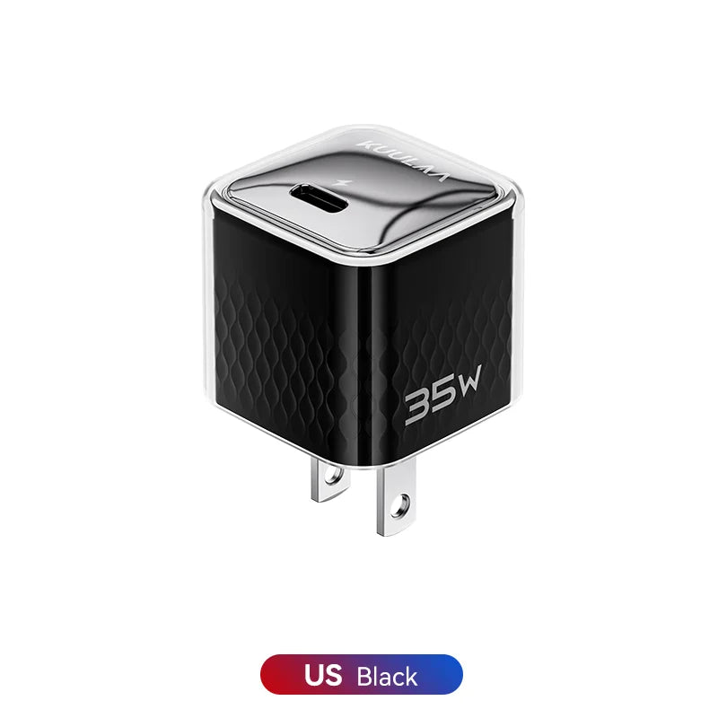 KUULAA 35W GaN Charger Type C USB C PD Fast Charging For iPhone 17 16 15 14 13 12 11 Pro Max For iPad Pro Air iPad Huwei Xiaomi Car Mobile World