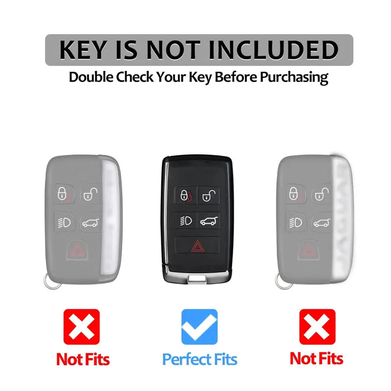 Key Fob Cover for Range Rover with Key chain Carbon Fiber Key Case for Land Rover Defender 10S HSE Sport Dsicovery HSE Velar CM World