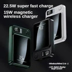 Lenovo Wireless Magnetic Power Bank 500000mAh 22.5w Super Fast Charging Portable External Battery Powerbank For Iphone Samsung