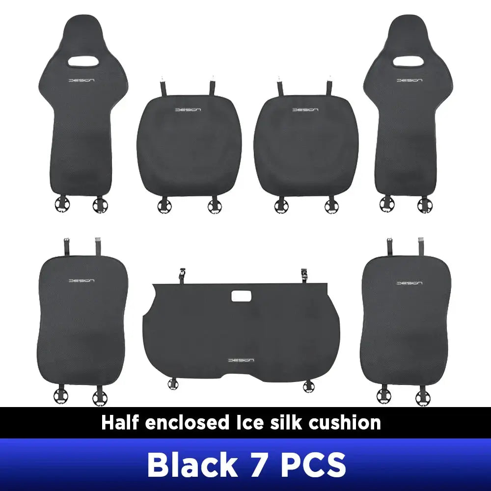 For BYD DOLPHIN MINI BYD SEAGULL 2024 2025 Four Seasons Car Seat Cover Breathable Ice Silk Car Seat Cushion Protector Pad Car Mobile World