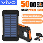 VIVO 500000mAh Solar Power Bank Super Fast Charging  Large Capacity Outdoor Portable External Battery for iPhone Samsung 2026