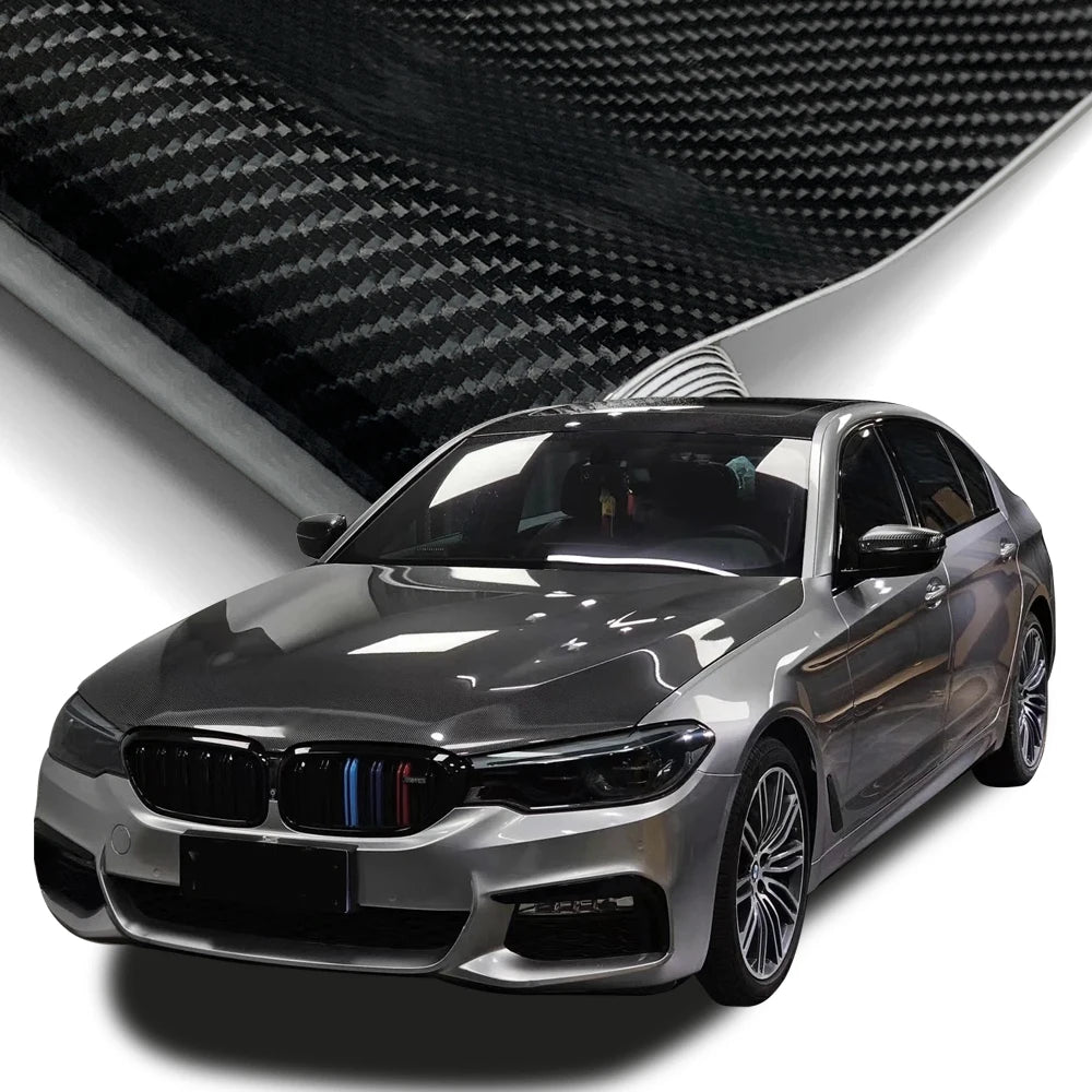 145cmx200cm Carbon Fiber Vinyl Film Car Styling Wrapping Sheet Roll Film Automobiles DIY for Car Hood Roof Stickers Accessories Car Mobile World