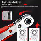 Universal Ratchet Wrench Multi-Purpose Adjustable Tool with Quick Release for Auto Repair