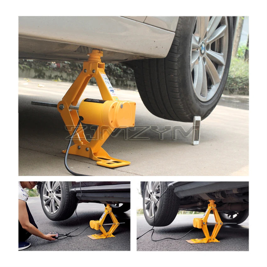 3 Ton Electric Car Jack Kit Lifting Set 12V Spiral vertical scissors Jacks with 3.5M Power Cable Auto Lift repair Tools