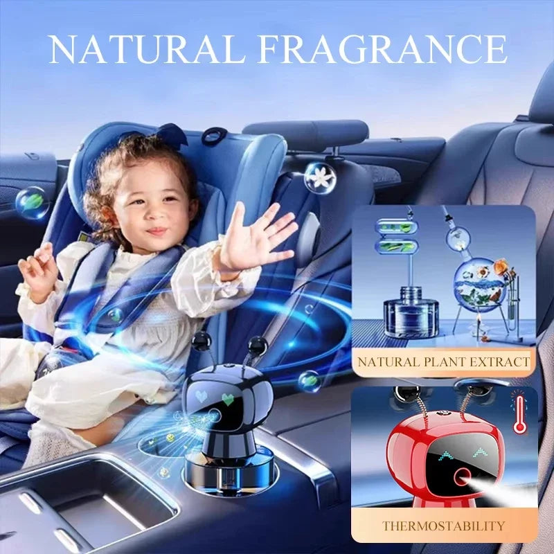 Car Air Freshener AI Rechargeable Car Aroma Diffuser Smart Eyes 4 Levels Of Adjustable Intelligent Car Diffuser Air Freshener CM World