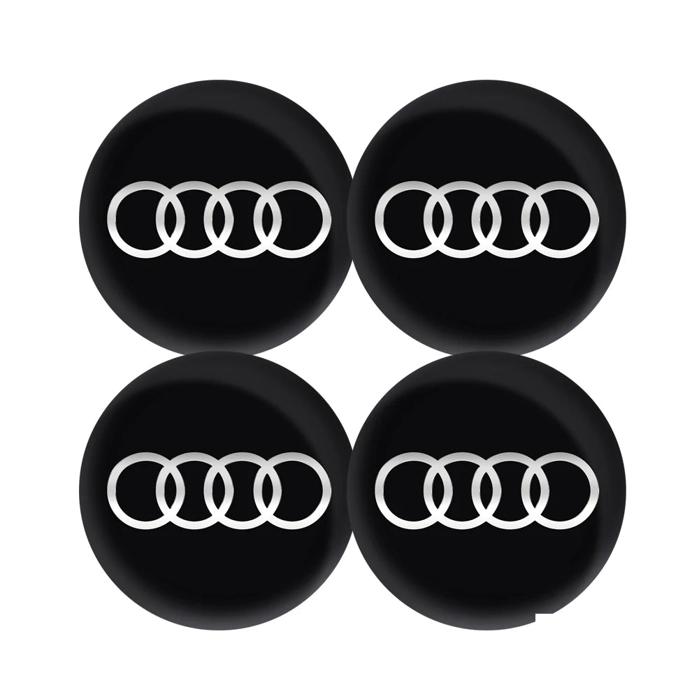 4pcs 56/60/63/65/68mm Wheel Hub Caps Sticker for Audi Sline A1 A2 A3 A4 A4L P 8V 8L RS RS3 RS4 RS5 RS6 S1 S2 S3 S4 S5 S6 S7 S8