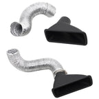 Car Front Bumper Admission Air Intake Pipe Kit Universal Turbo Inlet Hose ABS Plastic Carbon Fiber Look Cold Air Funnel Pipe Set CM World