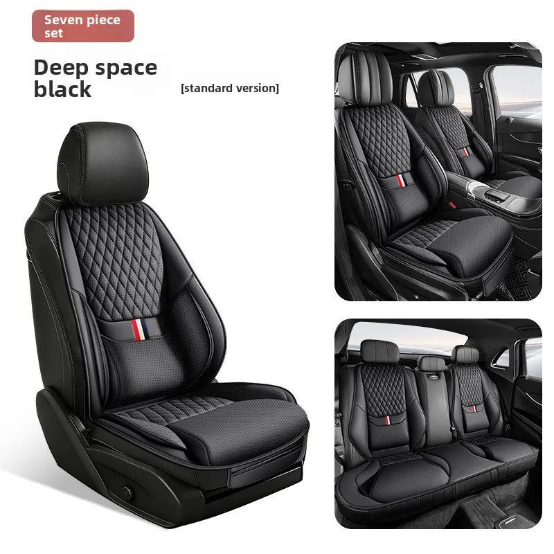 Universal Ergonomic Car Seat Cover Built-in 6cm Lumbar Support and Leg Bolster Breathable SUV Sedan Cushion Car Seat Protection