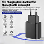 PD 45W 5A Super Fast Charger for Samsung S21 S22 S23 S24 Plus Note20 Ultra A34 A53 A54 A55 A71 A73 USB-C Quick Charging Cable 2m Car Mobile World