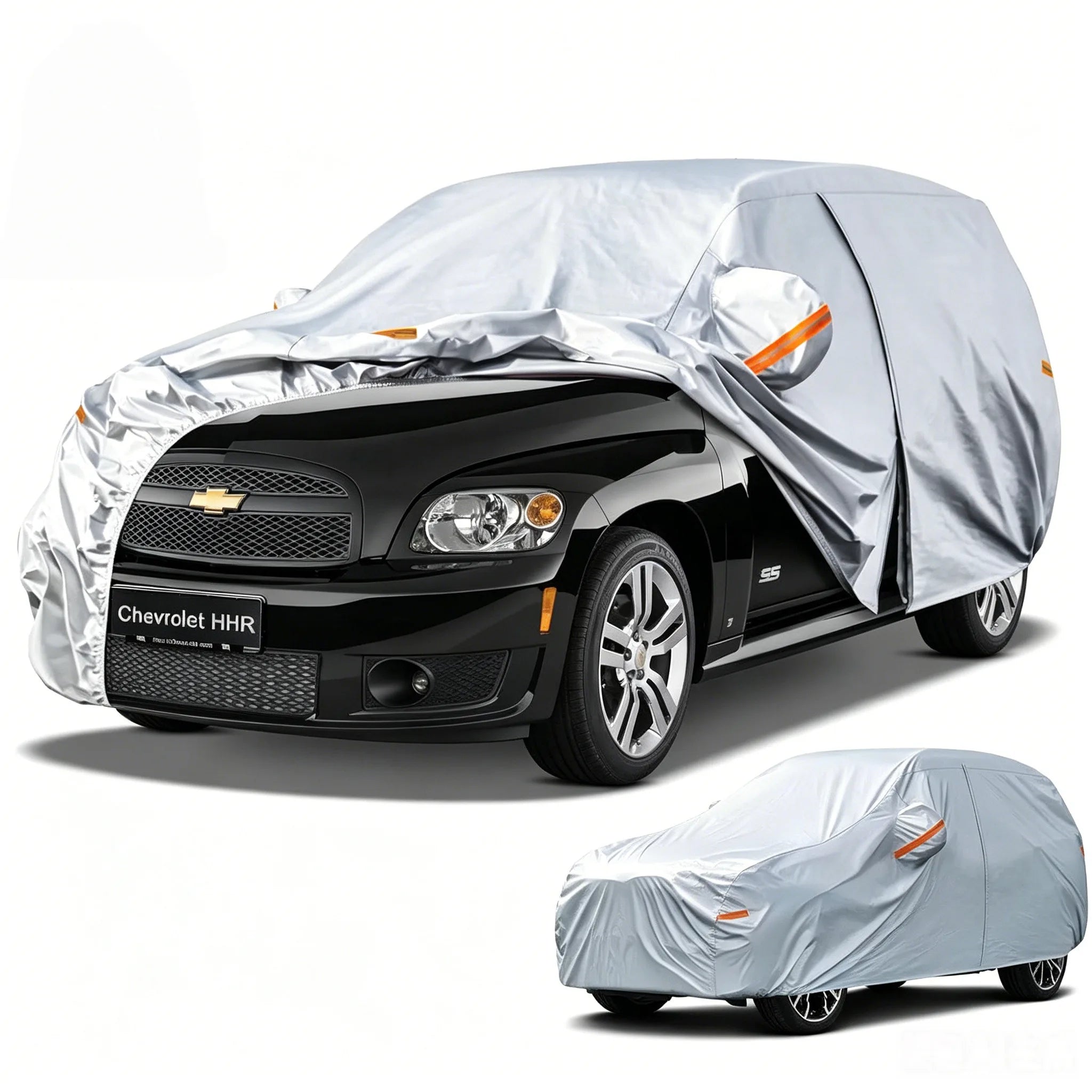 Kayme Car cover 6 Layer Heavy Duty Indoor Outdoor Waterproof Dustproof UV-protective Cover Fit for 181 x 72 x 67 inches Car Mobile World