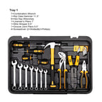 DEKO 258pcs Home DIY Hand Tool Set Professional Hand Tool Luggage Three-layer Rolling Portable Storage Box CM World