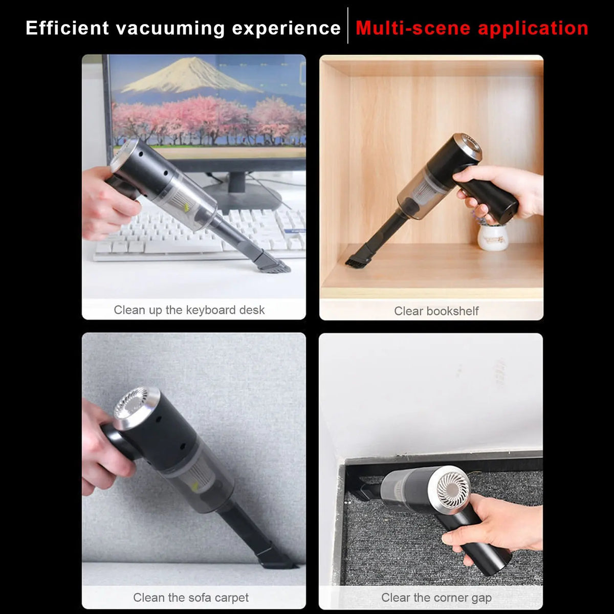 Mini Vacuum Cleaner for Desktop Sewing Machine Car Keyboard Portable Cordless Cleaning