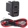 Upgraded Car Fast Adapter QC3.0 Dual USB Quick Socket With Voltmeter For Toyota Land Cruiser Hilux Prado FJ