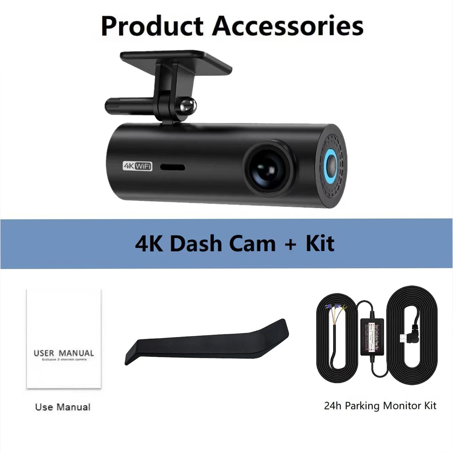 HD 4K 2160P WiFi Car DVR Dash Cam Camera 2K 1296P 24H Parking Monitor APP Control Car Driving Video Recorder for all cars Car Mobile World