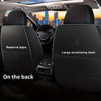 Car Seat Covers 2 Pcs Front Driver Passenger Full Coverage Universal Fit Easy Install Durable Leather Look
