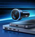 Anker USB-C Car Charger,2C1A iPhone 16 Car Charger, 67W 3-Port Compact Fast Charger, 335 Car Adapter with PIQ 3.0 for iPhone Car Mobile World