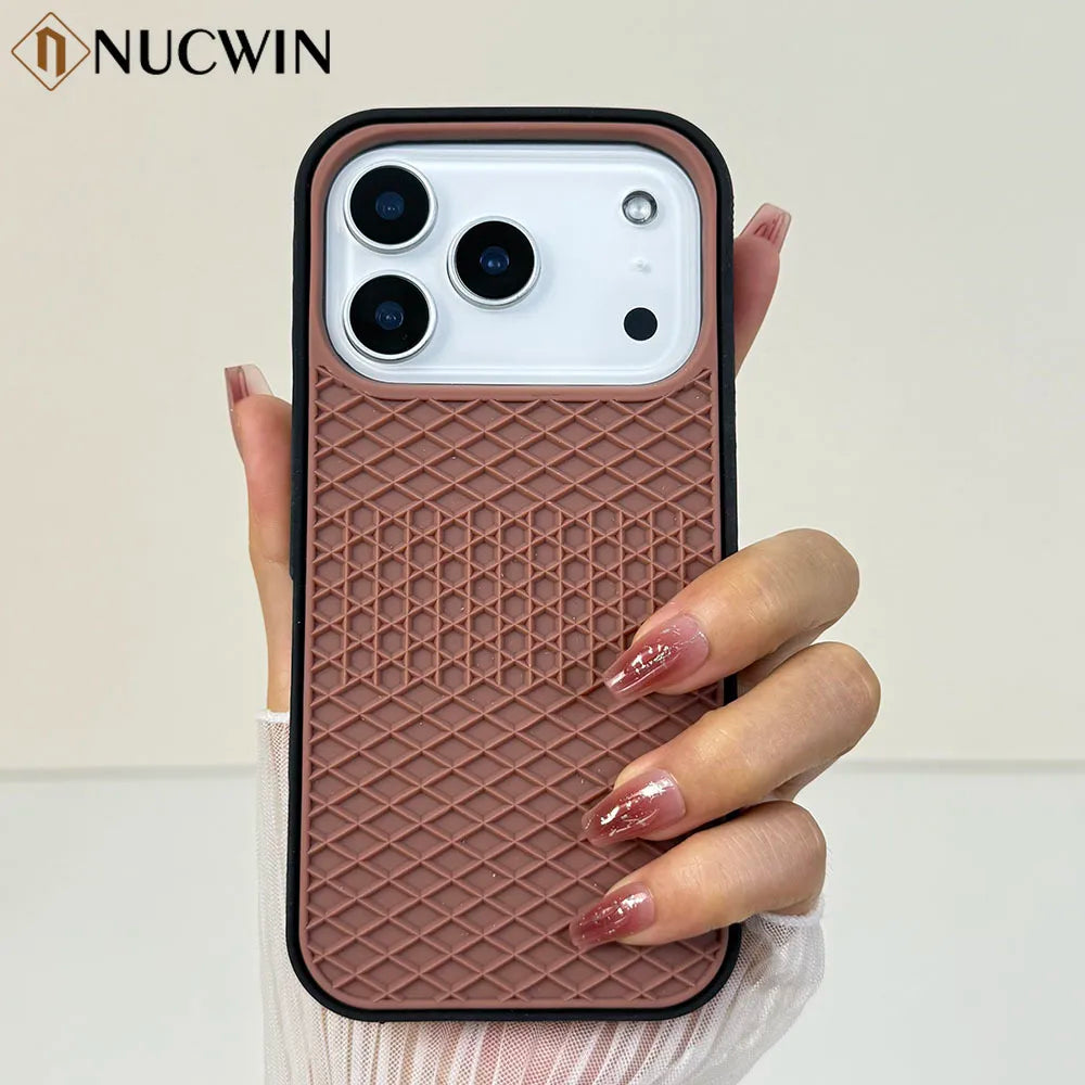 For Vans 3D Waffle Shoe Sole Phone Case For iPhone 17 ProMax Air 16 15 14 13 12 11 Pro Max Plus Creativity Shockproof Soft Cover Car Mobile World