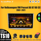 For  Volkswagen VW Passat B6 B7 B8 CC 2007- 2021 android 15 Multimedia Video Player Carplay Intelligent System Wifi 4G 8 Core CM World