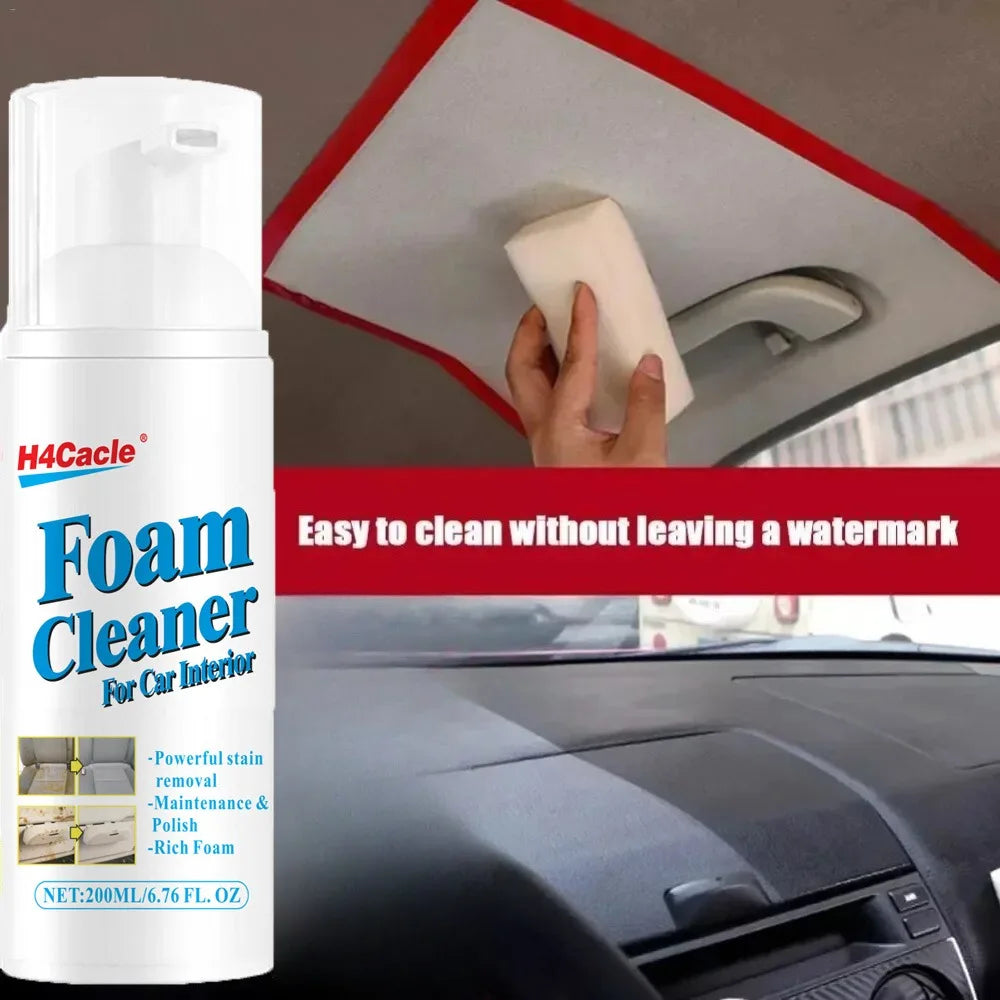 H4Cacle1pc 100ml/200ml  Foam Cleaner - Heavy-Duty Degreaser for Car Interiors, Home Kitchen, Upholstery & Household Surfaces CM World